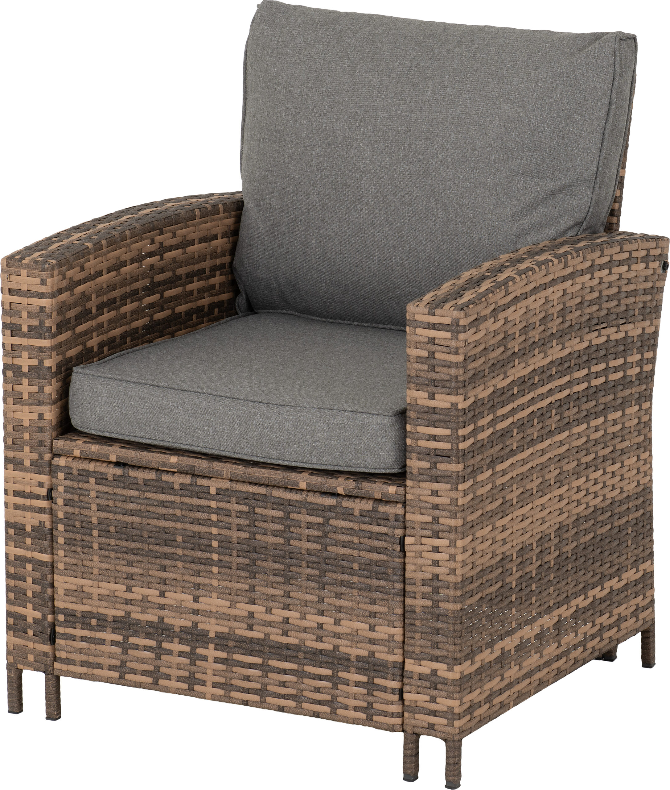 4 Piece Charcoal Rattan Outdoor Furniture Set - Image 2